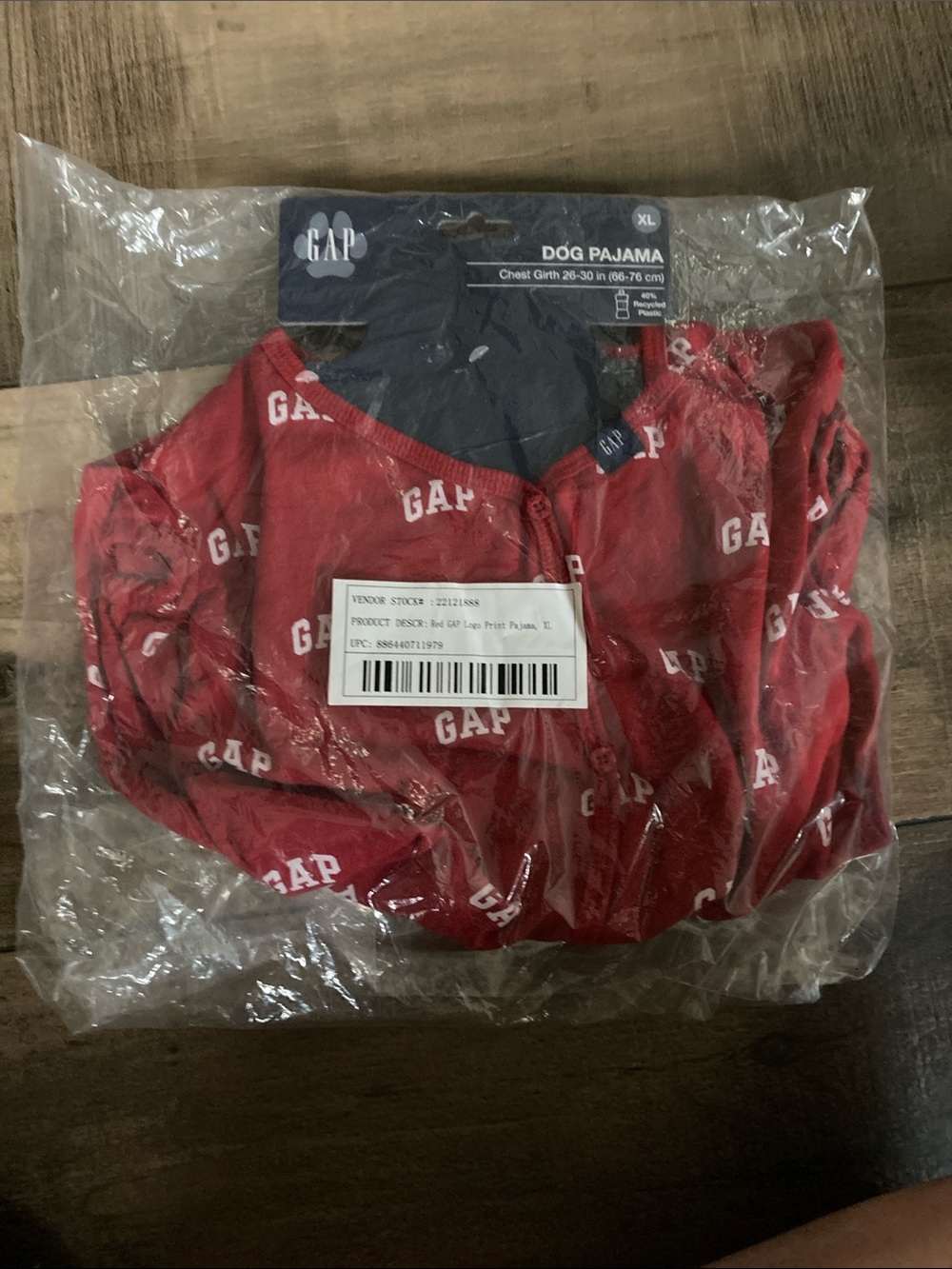 XL GAP Red Logo-Print Dog Pajama